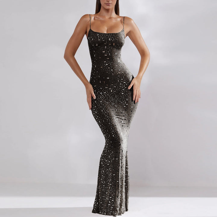 Lady Fashion Suspenders Mermaid Dress - G-NIA BOUTIQUE