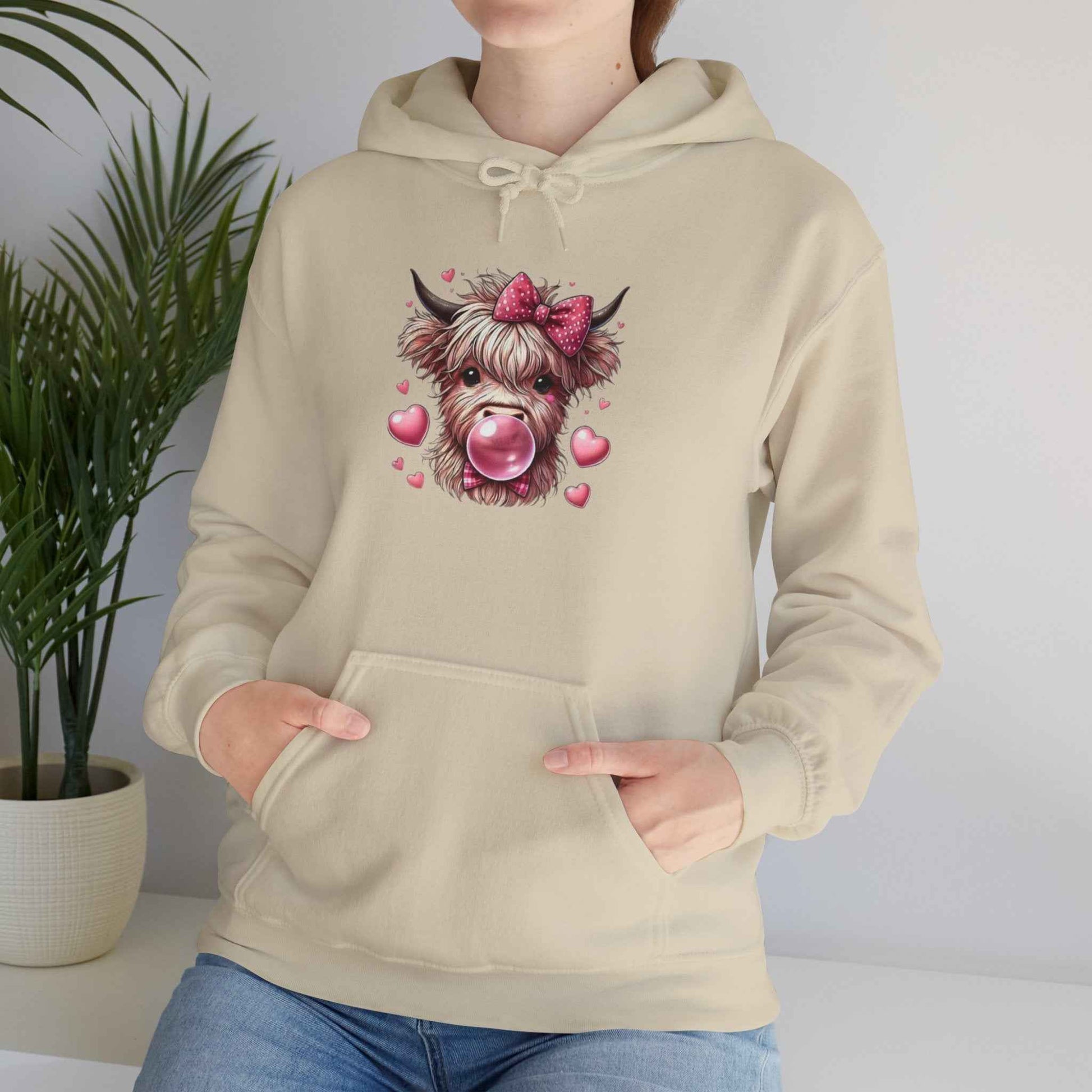 Highland Cow Hoodie - Cute Cow Print Pullover, Funny Animal Gift for Her, Cozy Sweatshirt for Wildlife Lovers - G-NIA BOUTIQUE