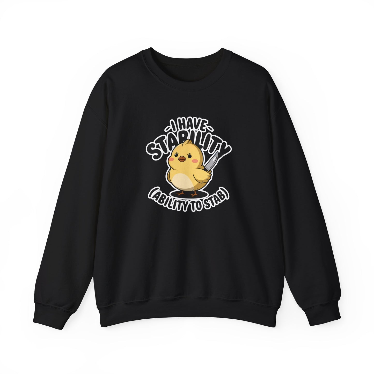 Stability Ability Stab Sweatshirt - Funny Unisex Duck Gift Shirt