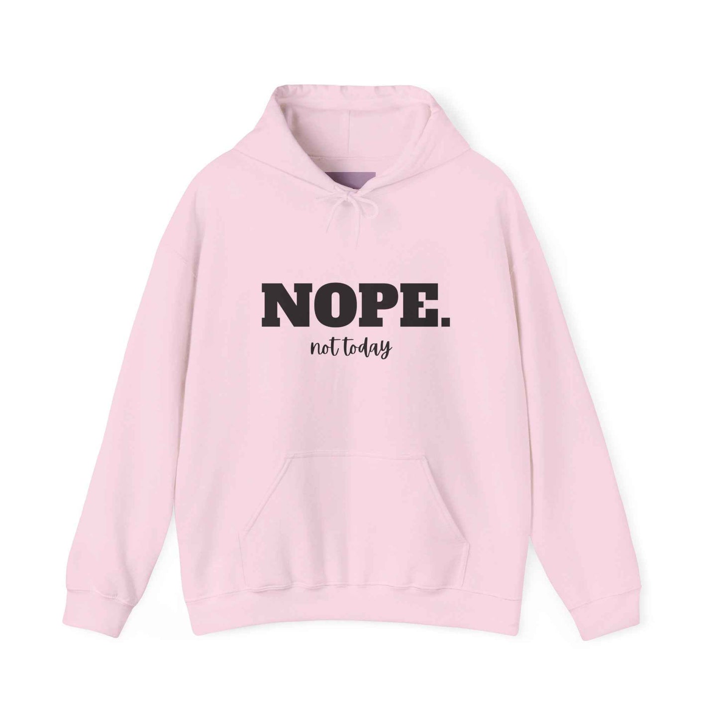 Nope Not Today Hoodie, Funny Introvert Sweatshirt, Sarcastic Gift, Cozy Pullover with Humorous Saying, Nope Varsity Aesthetic Sweatshirt - G-NIA BOUTIQUE