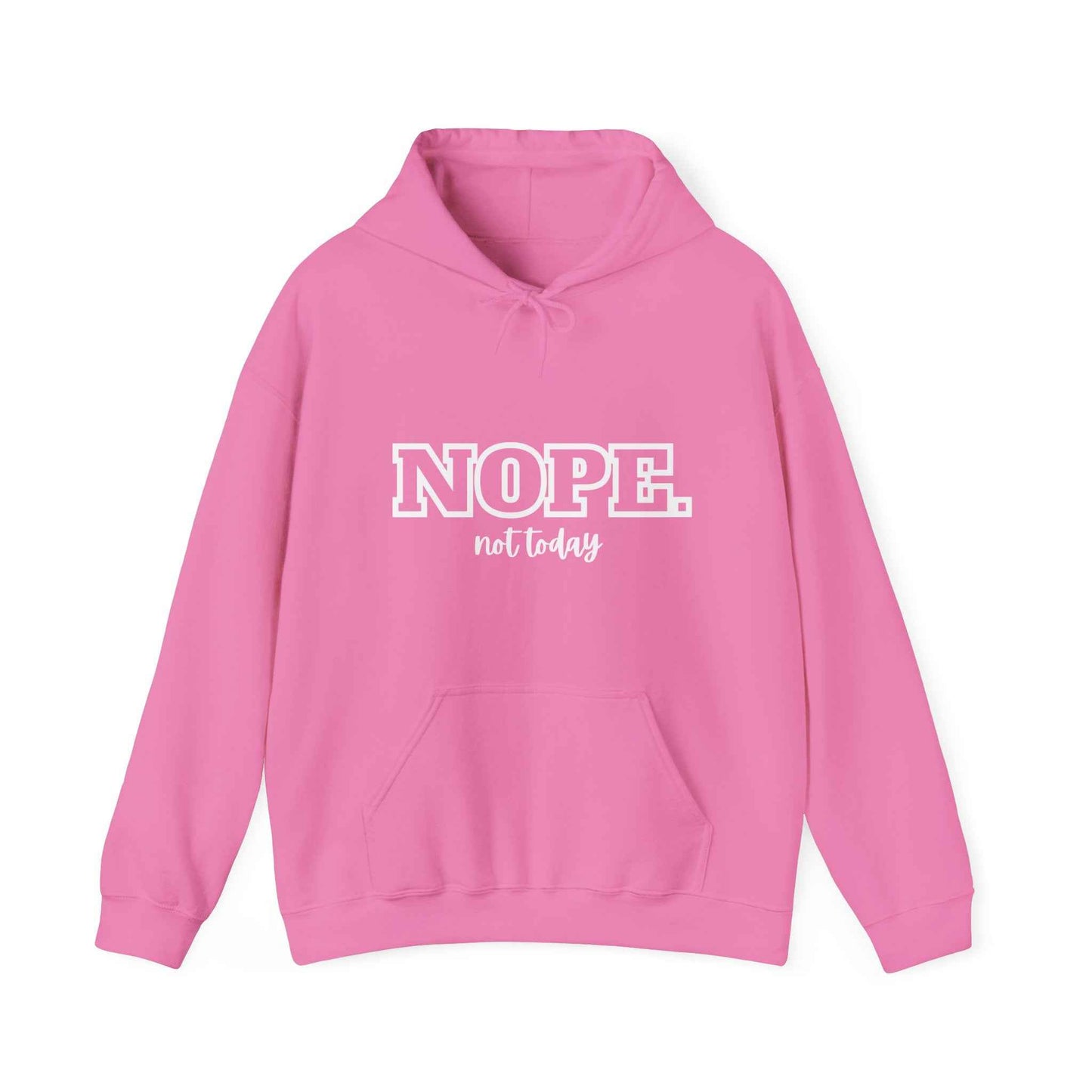 Nope Not Today Sarcastic Hoodie for Introverts, Unisex Pullover Sweatshirt, Funny Saying Jumper, Lazy Day Hooded Sweater, Sassy Graphic Print, Gift Idea - G-NIA BOUTIQUE