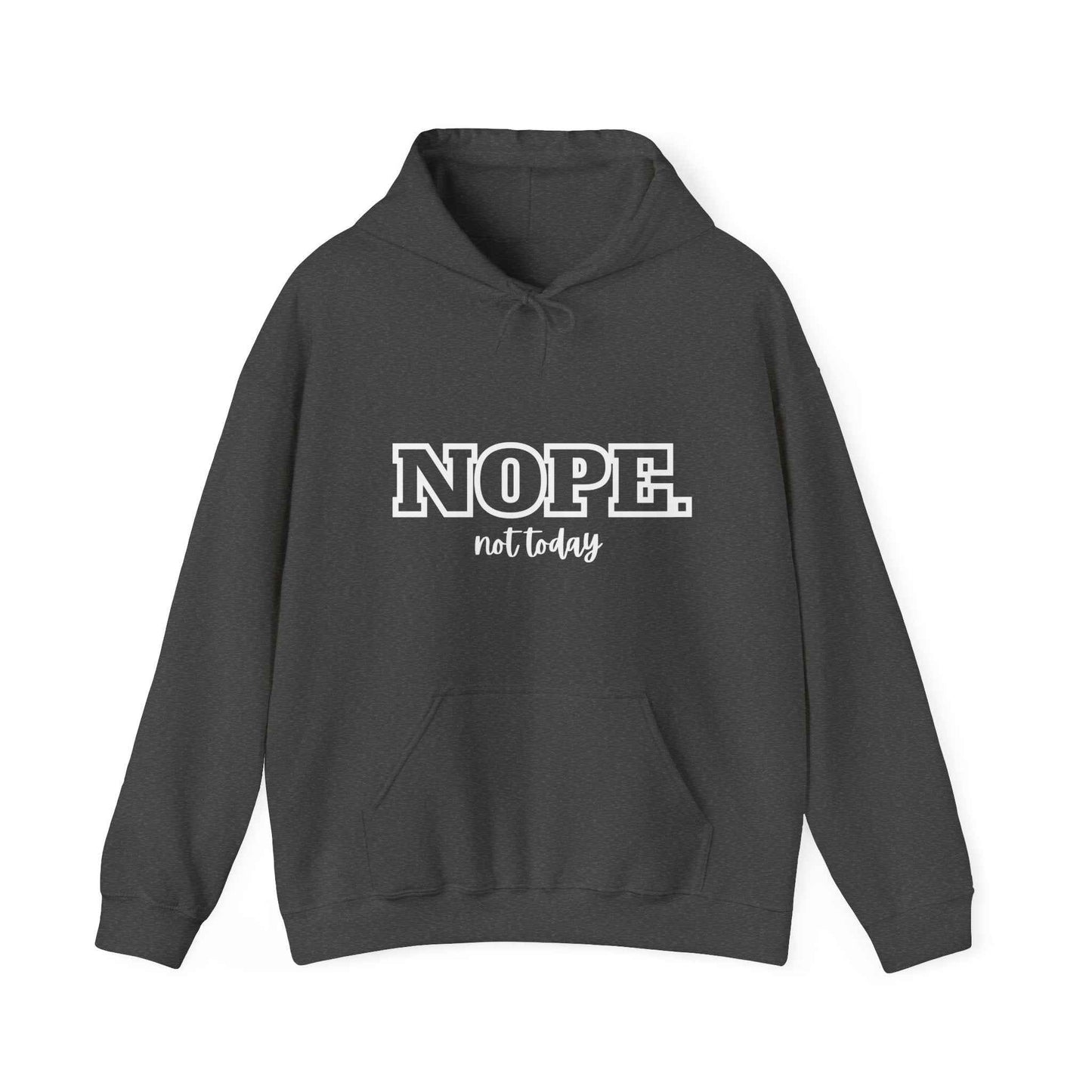 Nope Not Today Sarcastic Hoodie for Introverts, Unisex Pullover Sweatshirt, Funny Saying Jumper, Lazy Day Hooded Sweater, Sassy Graphic Print, Gift Idea - G-NIA BOUTIQUE