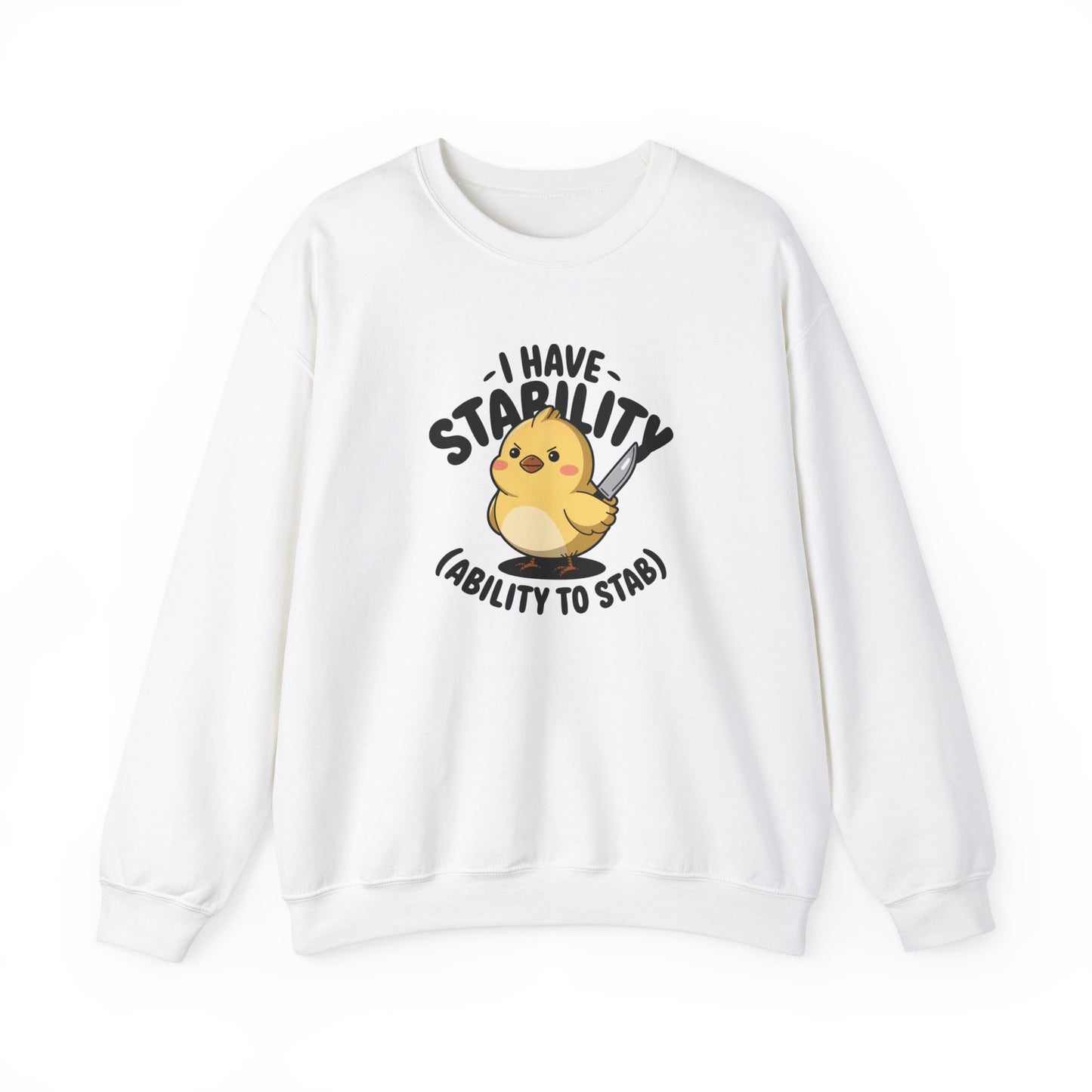 Stability Ability Stab Sweatshirt - Funny Unisex Duck Gift Shirt