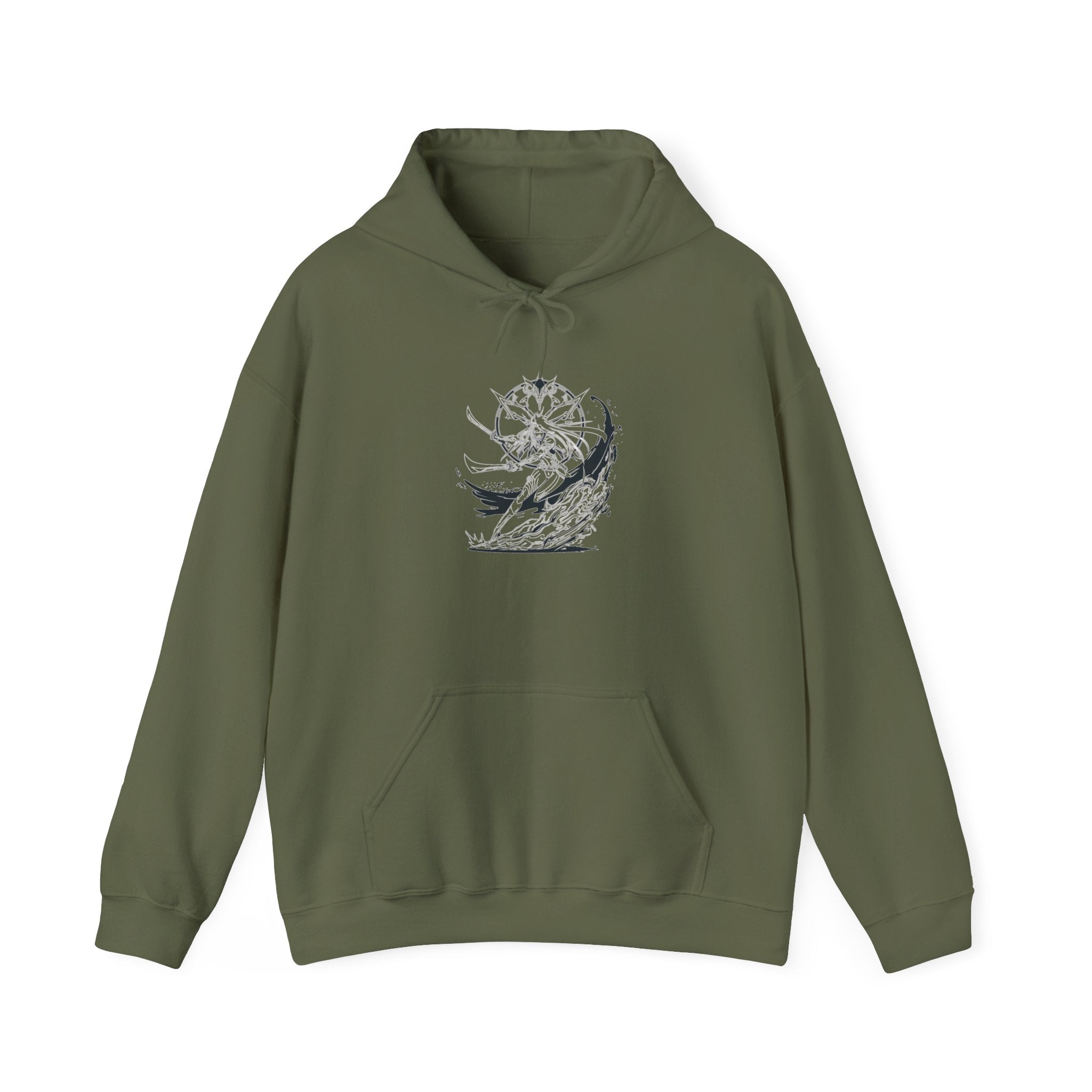 Cyber Sigilism Hoodie - Elden Ring Malenia Design Unisex Heavy Blend Hooded Sweatshirt - G-NIA BOUTIQUEproduct link