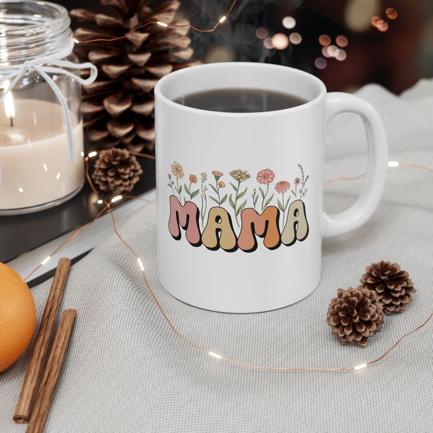 Customized Mama Mug With Kids Names, Wildflowers Mama Mug, Mama Coffee Mug, Custom Gift For Mom Gifts, Mothers Day Gift For Mom Birthday