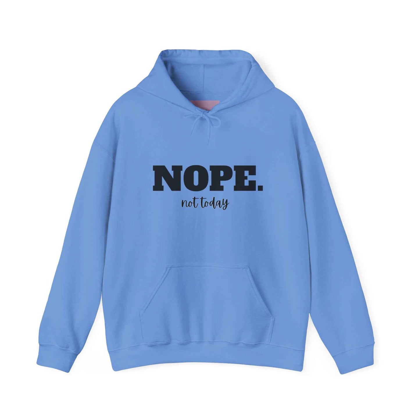 Nope Not Today Hoodie, Funny Introvert Sweatshirt, Sarcastic Gift, Cozy Pullover with Humorous Saying, Nope Varsity Aesthetic Sweatshirt - G-NIA BOUTIQUE