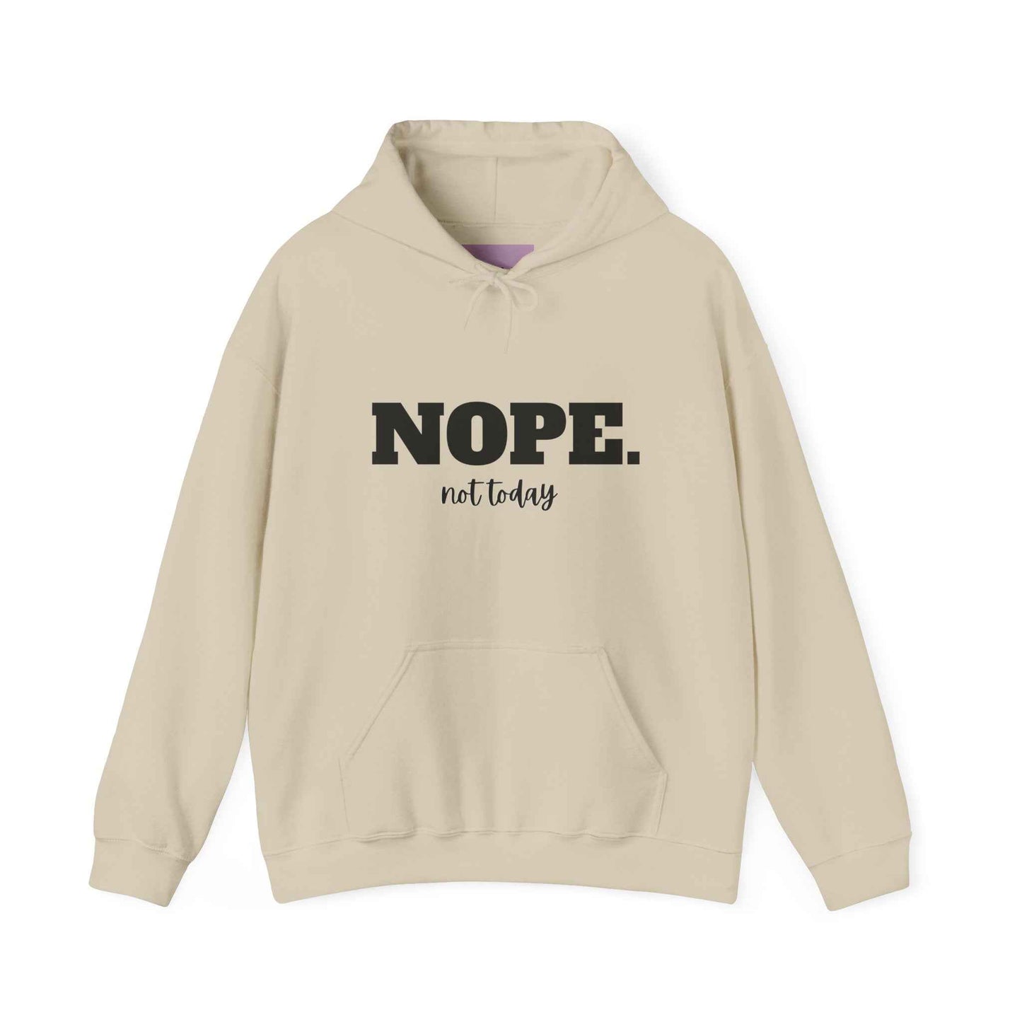 Nope Not Today Hoodie, Funny Introvert Sweatshirt, Sarcastic Gift, Cozy Pullover with Humorous Saying, Nope Varsity Aesthetic Sweatshirt - G-NIA BOUTIQUE