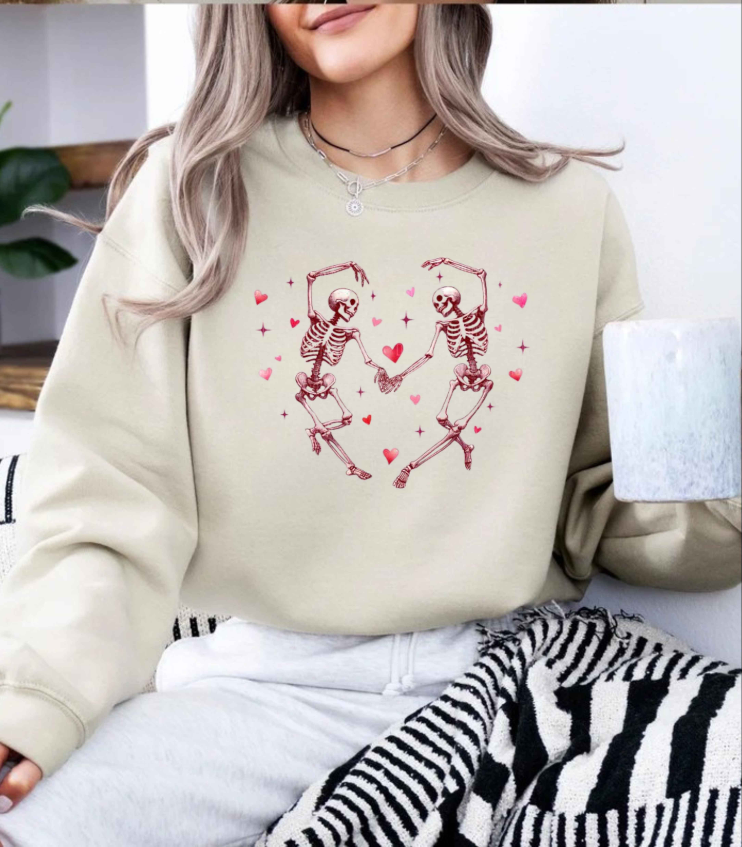 Heart Themed Valentine's Day Sweatshirt, Love Crewneck Jumper, Romantic Gift for Her, Couples Gift, Valentine's Day Apparel - G-NIA BOUTIQUE