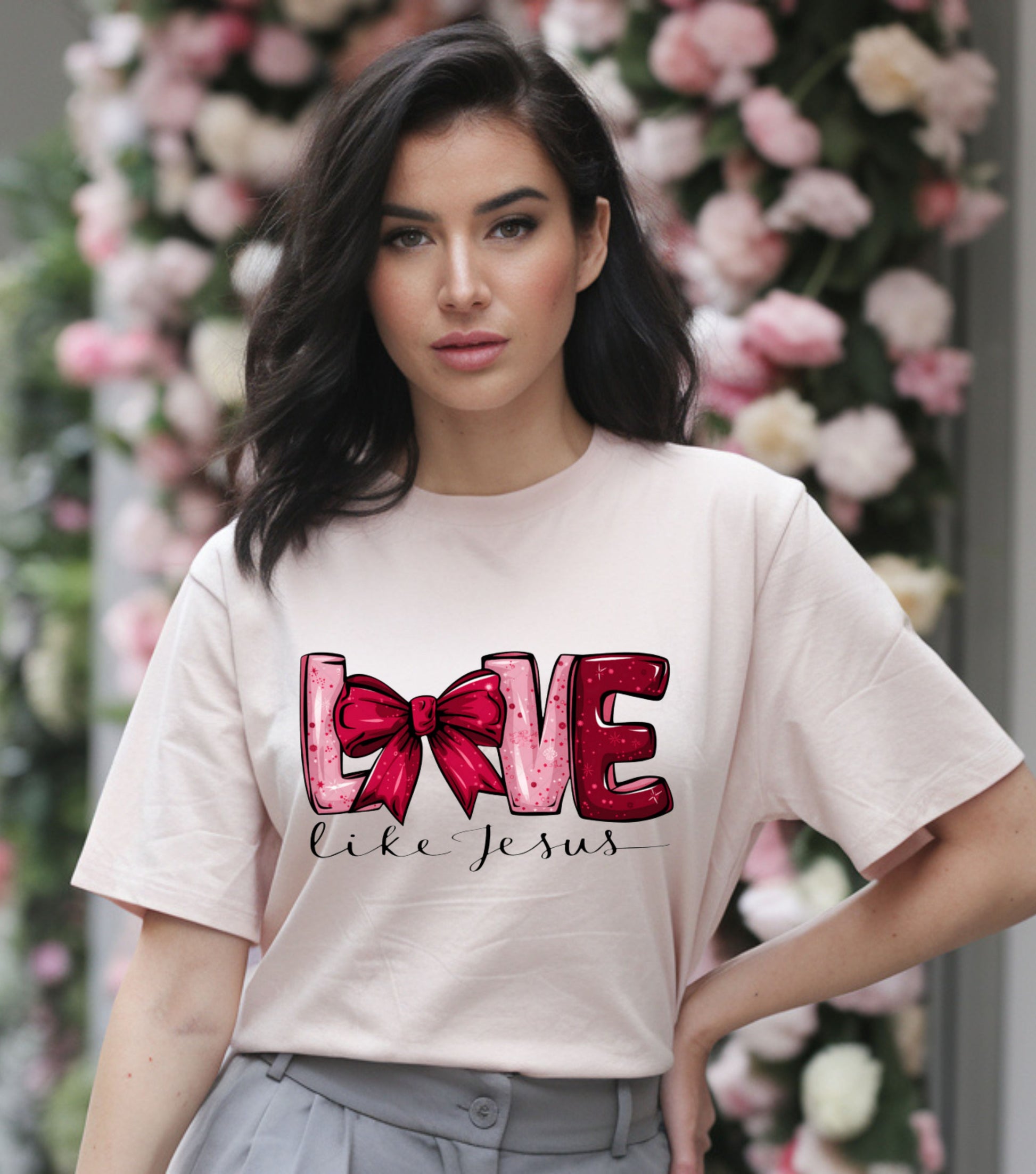 Love Like Jesus T-Shirt for Women - Romantic Valentine Gift for Partner - G-NIA BOUTIQUE