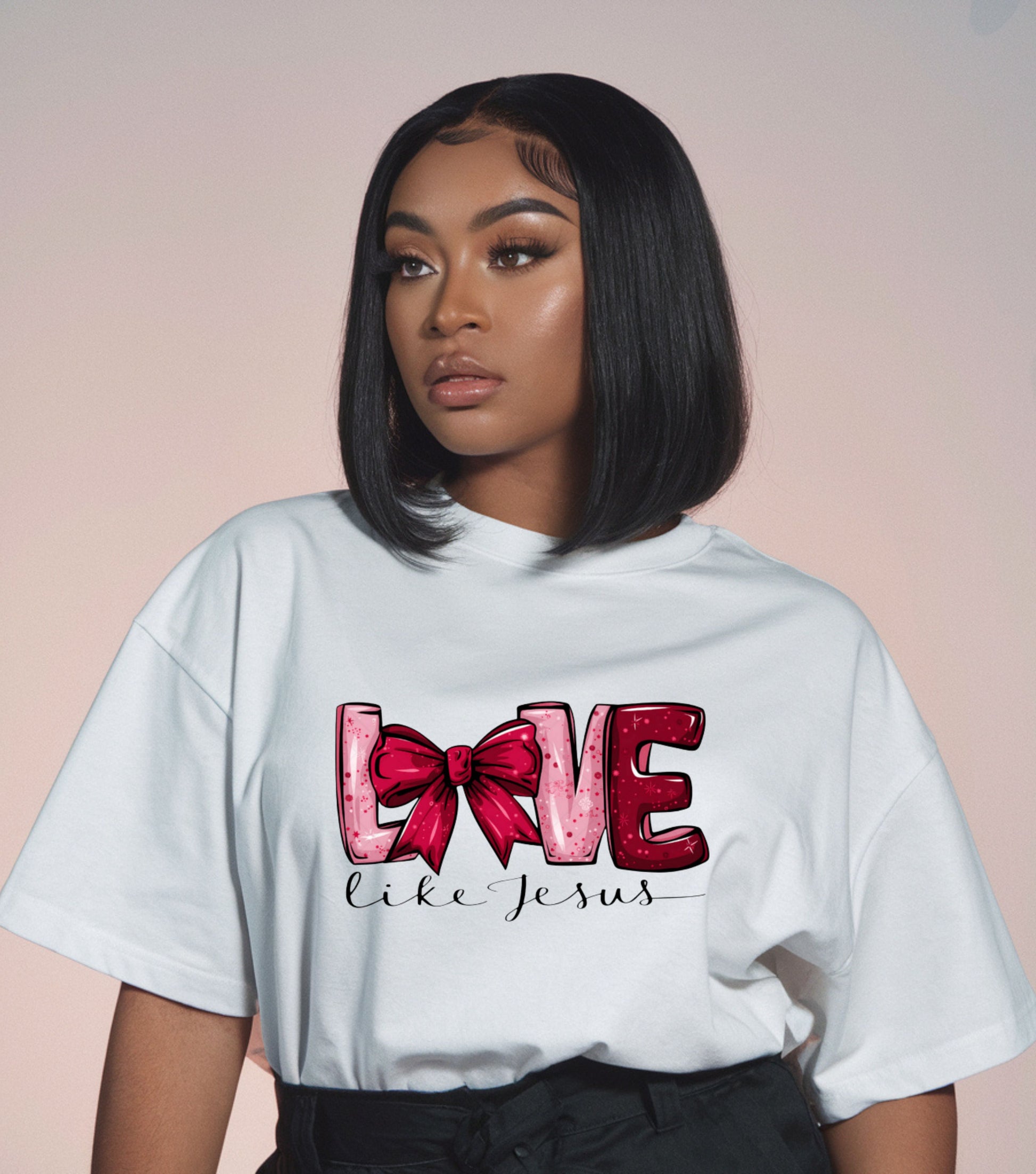 Love Like Jesus T-Shirt for Women - Romantic Valentine Gift for Partner - G-NIA BOUTIQUE