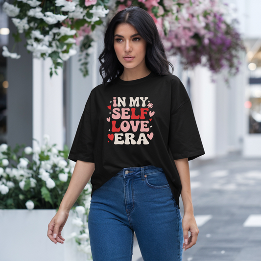 In My Self Love Era , Self Love T Shirts Women Crew Neckline Tee