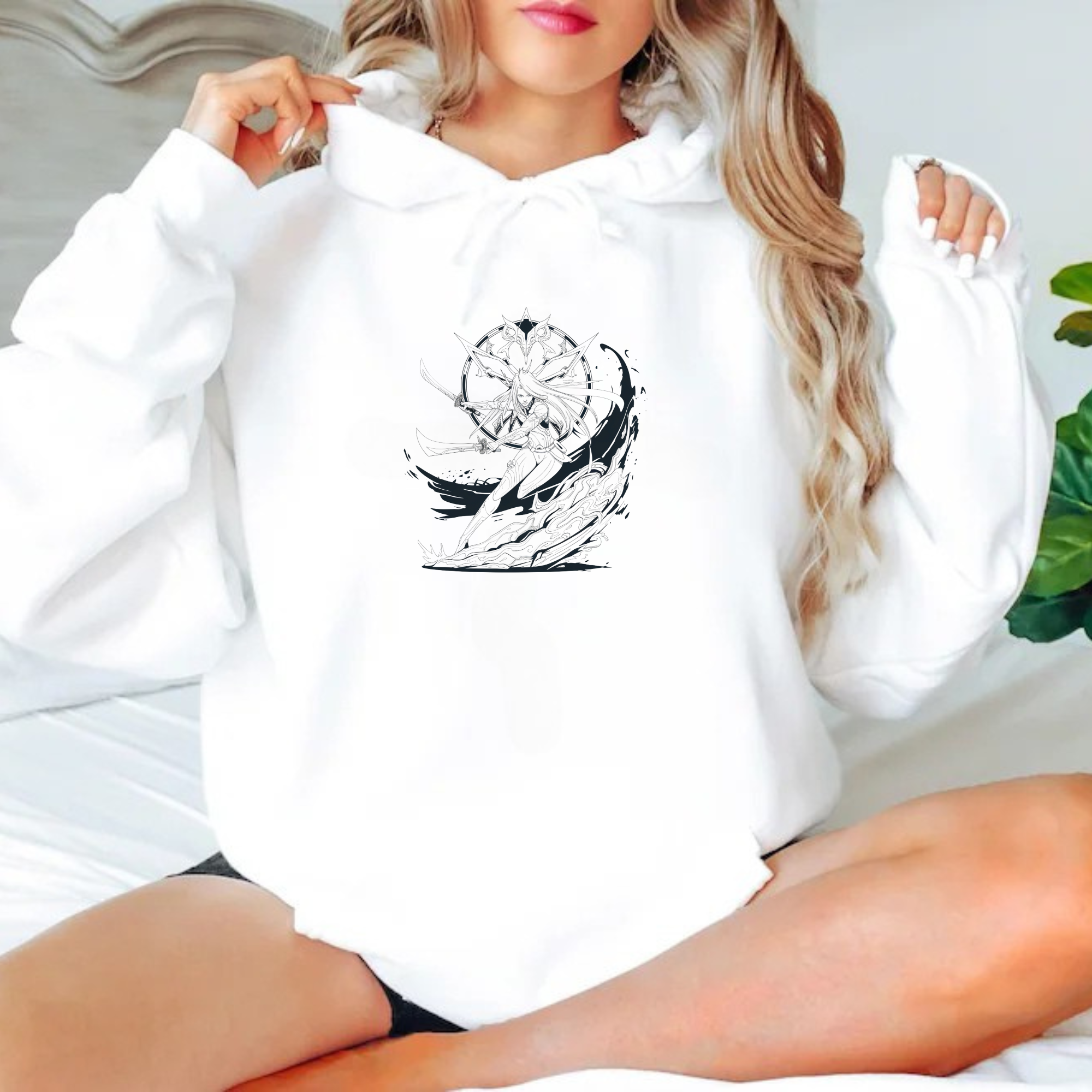 Cyber Sigilism Hoodie - Elden Ring Malenia Design Unisex Heavy Blend Hooded Sweatshirt - G-NIA BOUTIQUEproduct link