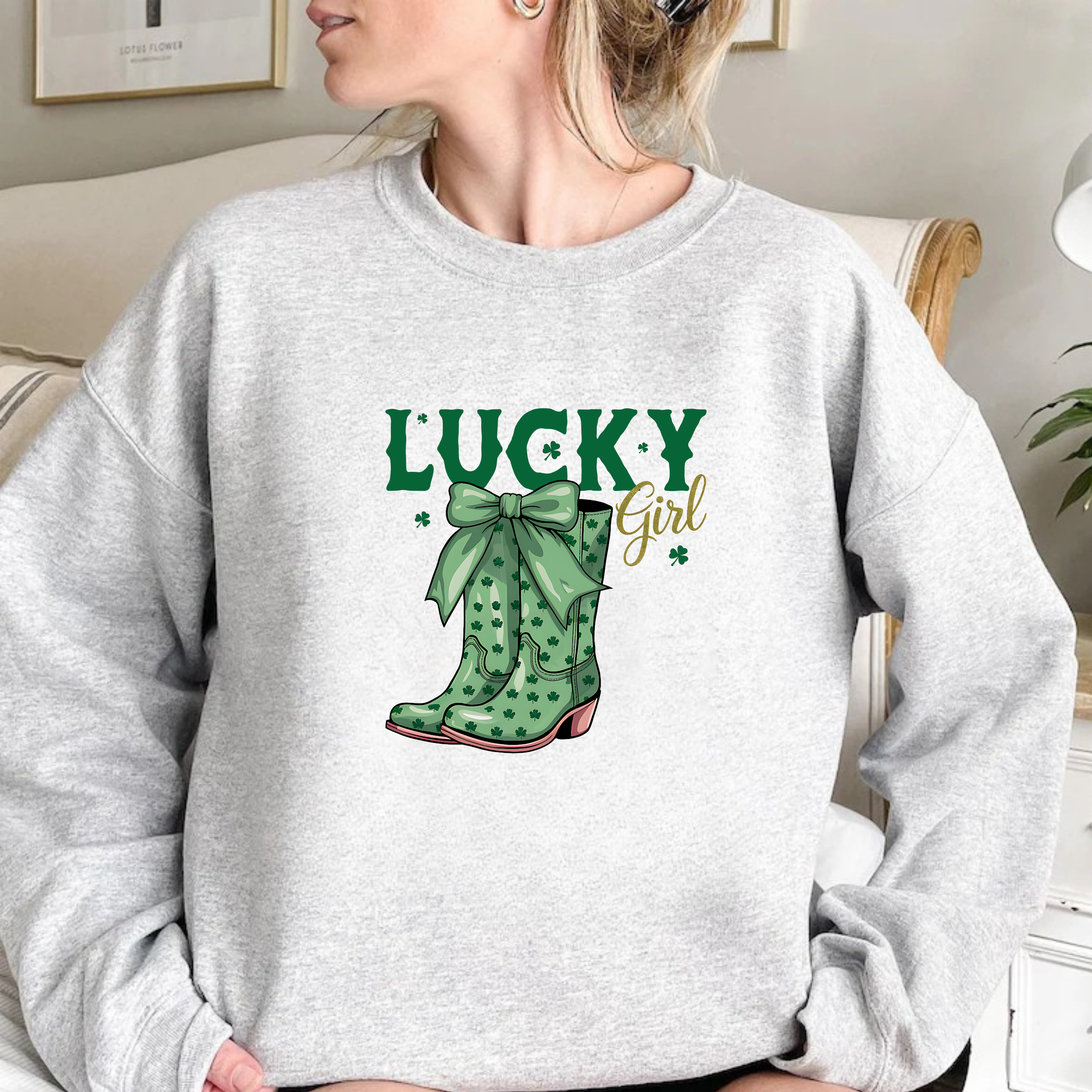 Lucky Girl St. Patrick's Day Sweatshirt - Western Cowgirl Boot Sweater & Howdy Tee 🌵🍀