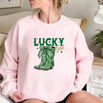 Lucky Girl St. Patrick's Day Sweatshirt - Western Cowgirl Boot Sweater & Howdy Tee 🌵🍀