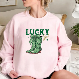 Lucky Girl St. Patrick's Day Sweatshirt - Western Cowgirl Boot Sweater & Howdy Tee 🌵🍀