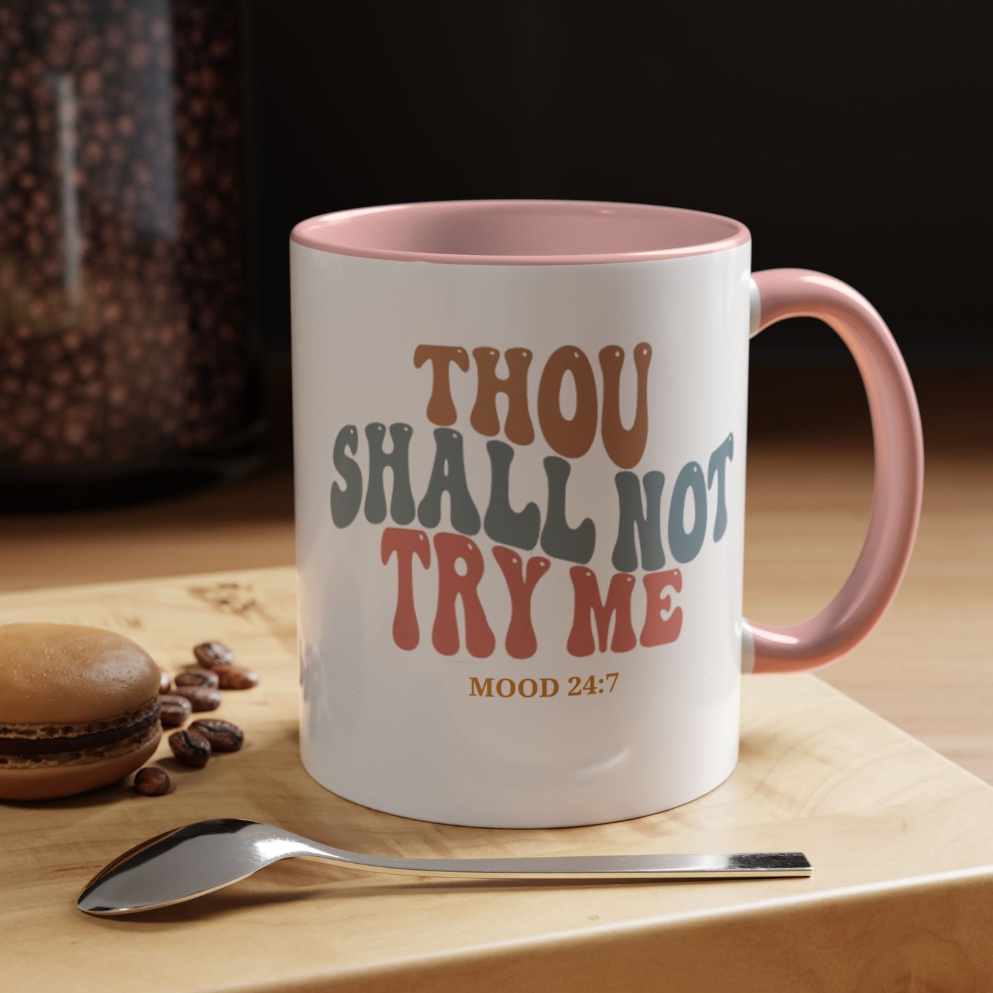 Thou Shall Not Try Me Funny Sarcastic Coffee Mug - Perfect Gift for Office Humor and Tea Lovers