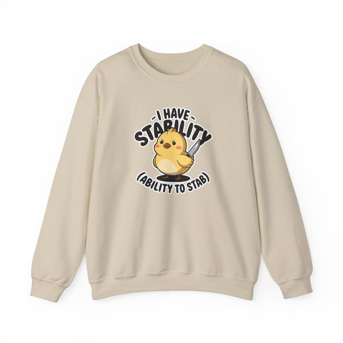 Stability Ability Stab Sweatshirt - Funny Unisex Duck Gift Shirt