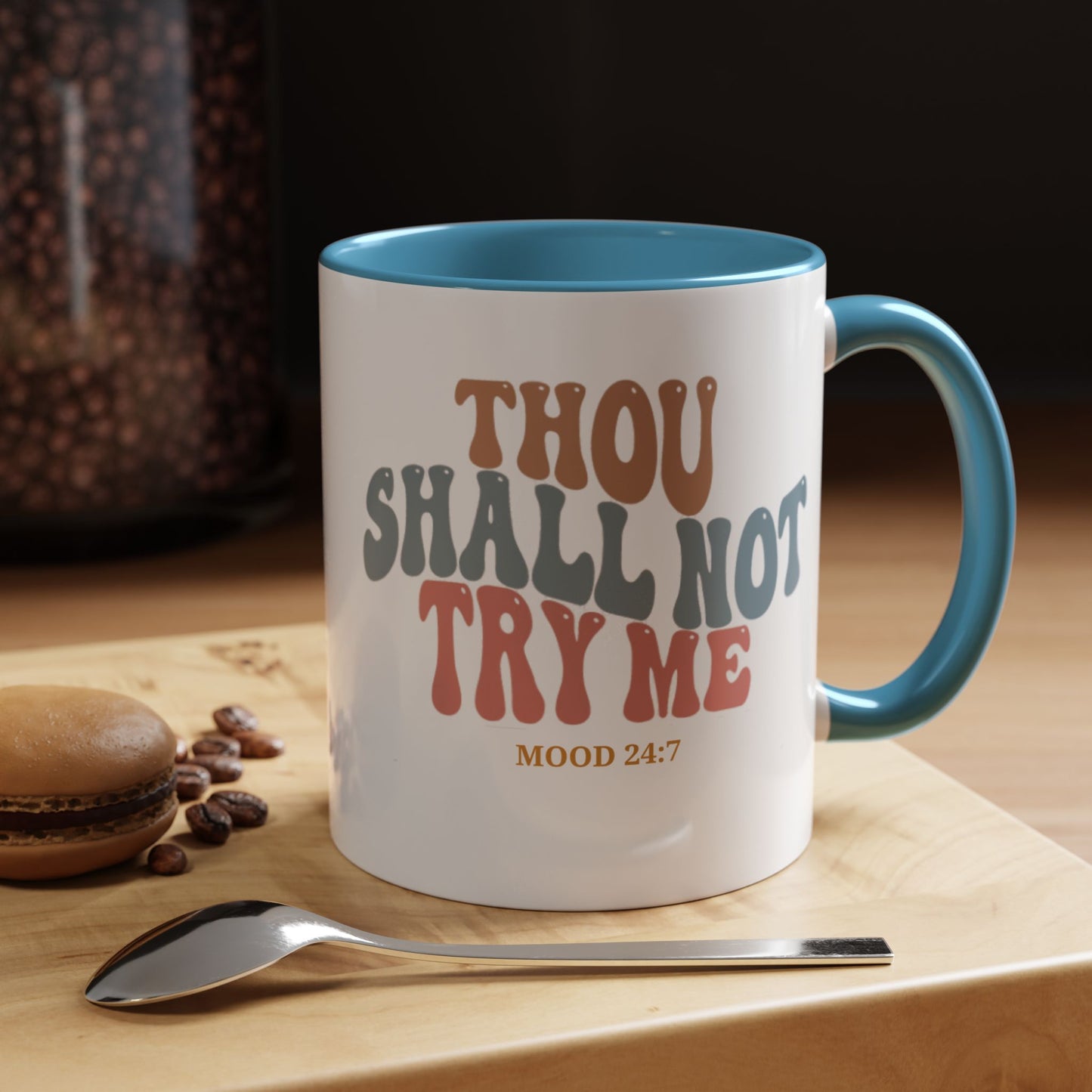 Thou Shall Not Try Me Funny Sarcastic Coffee Mug - Perfect Gift for Office Humor and Tea Lovers