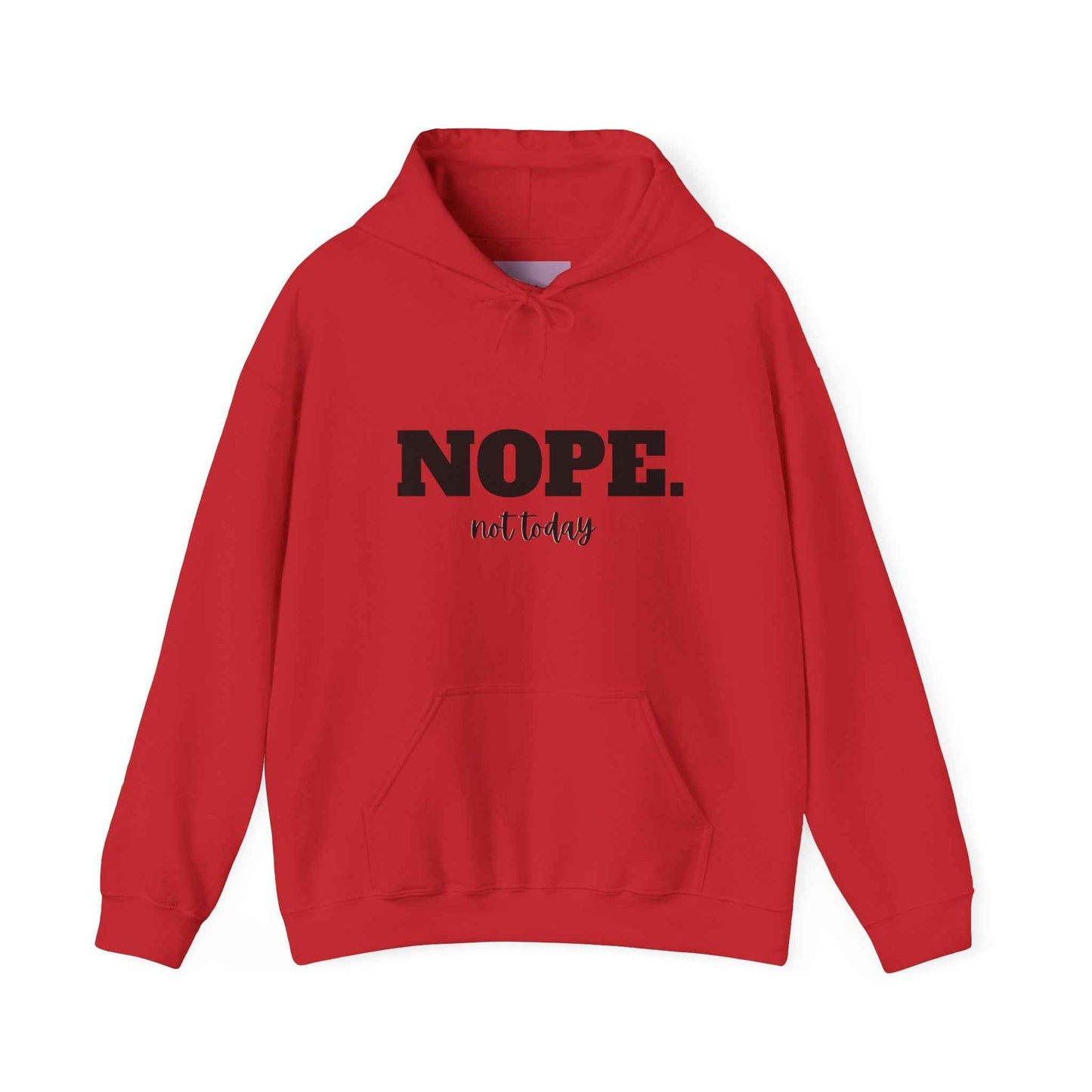 Nope Not Today Hoodie, Funny Introvert Sweatshirt, Sarcastic Gift, Cozy Pullover with Humorous Saying, Nope Varsity Aesthetic Sweatshirt - G-NIA BOUTIQUE