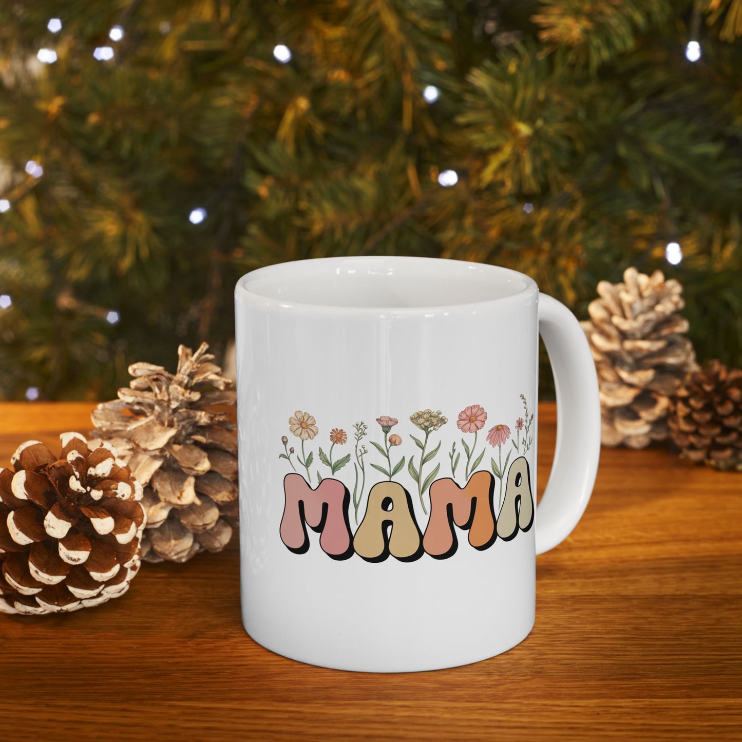 Customized Mama Mug With Kids Names, Wildflowers Mama Mug, Mama Coffee Mug, Custom Gift For Mom Gifts, Mothers Day Gift For Mom Birthday