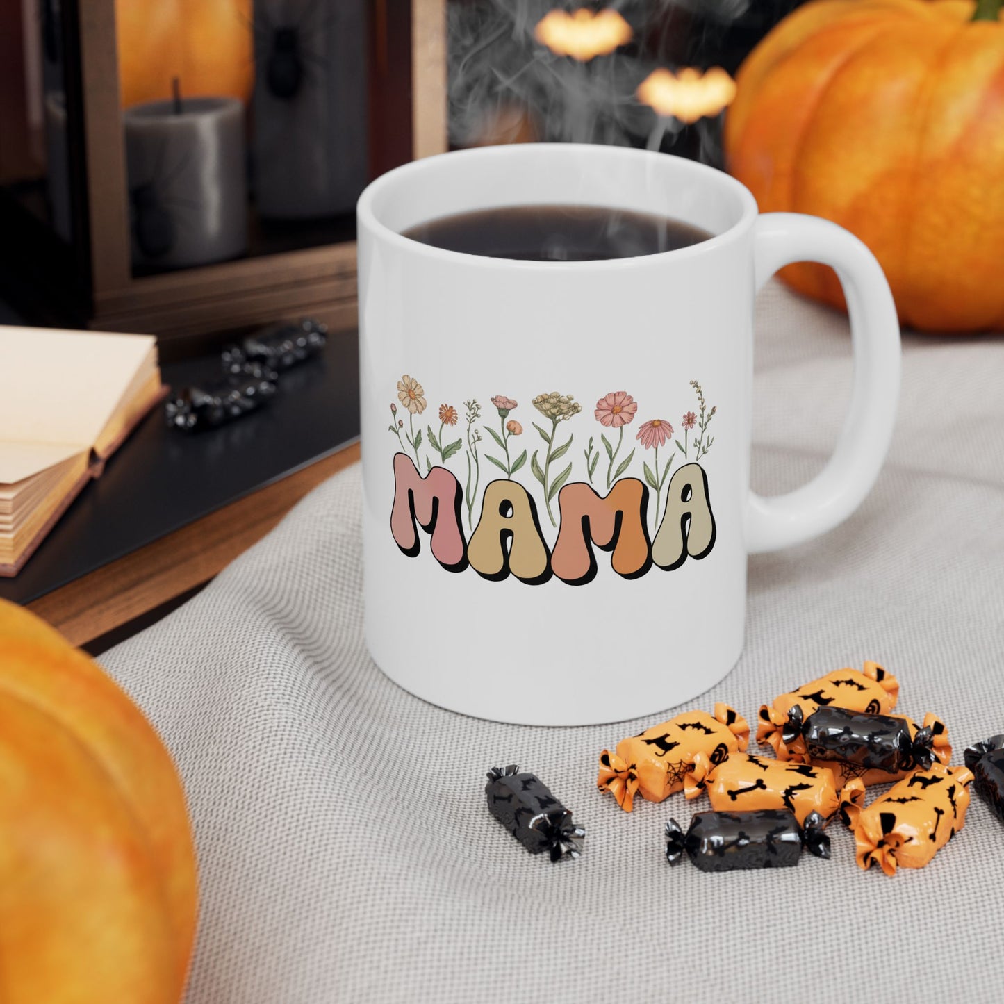 Customized Mama Mug With Kids Names, Wildflowers Mama Mug, Mama Coffee Mug, Custom Gift For Mom Gifts, Mothers Day Gift For Mom Birthday