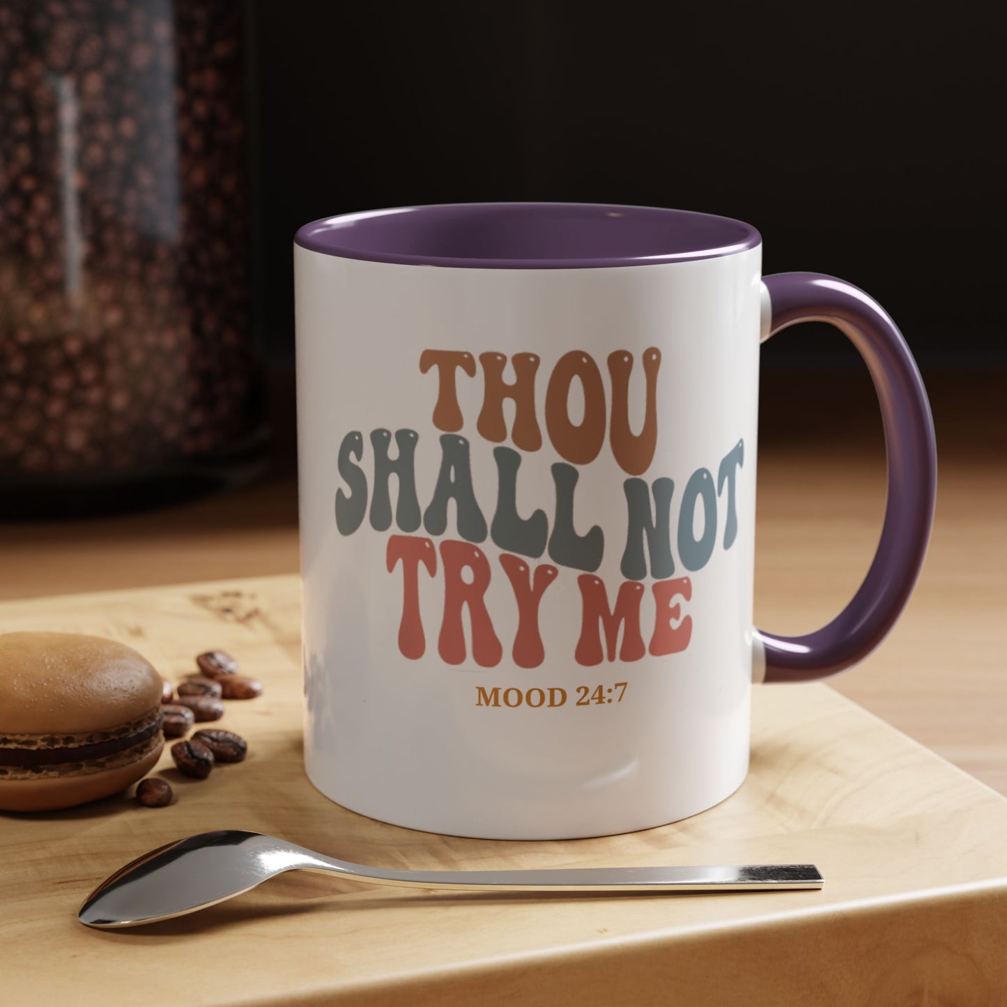 Thou Shall Not Try Me Funny Sarcastic Coffee Mug - Perfect Gift for Office Humor and Tea Lovers