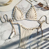 Texture Split Lace-up Swimsuit Small Chest Push Up