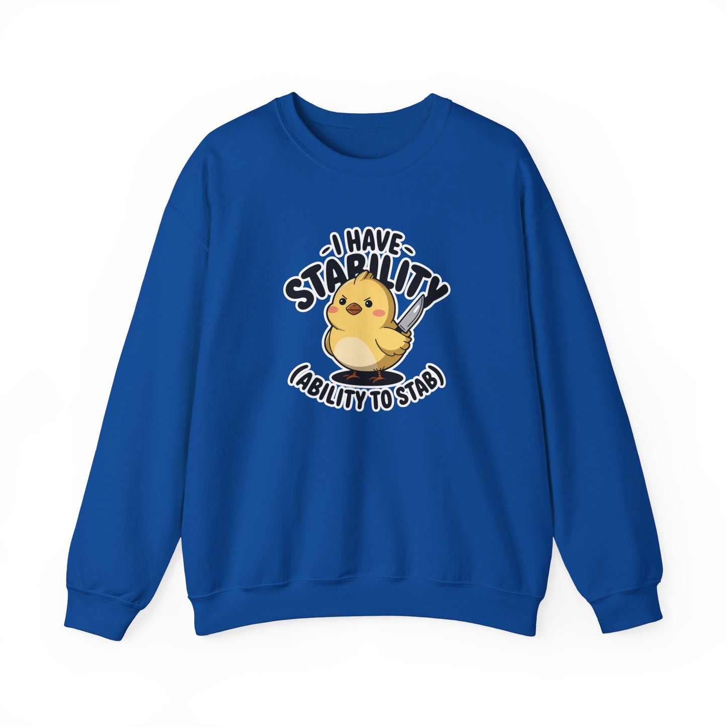 Stability Ability Stab Sweatshirt - Funny Unisex Duck Gift Shirt