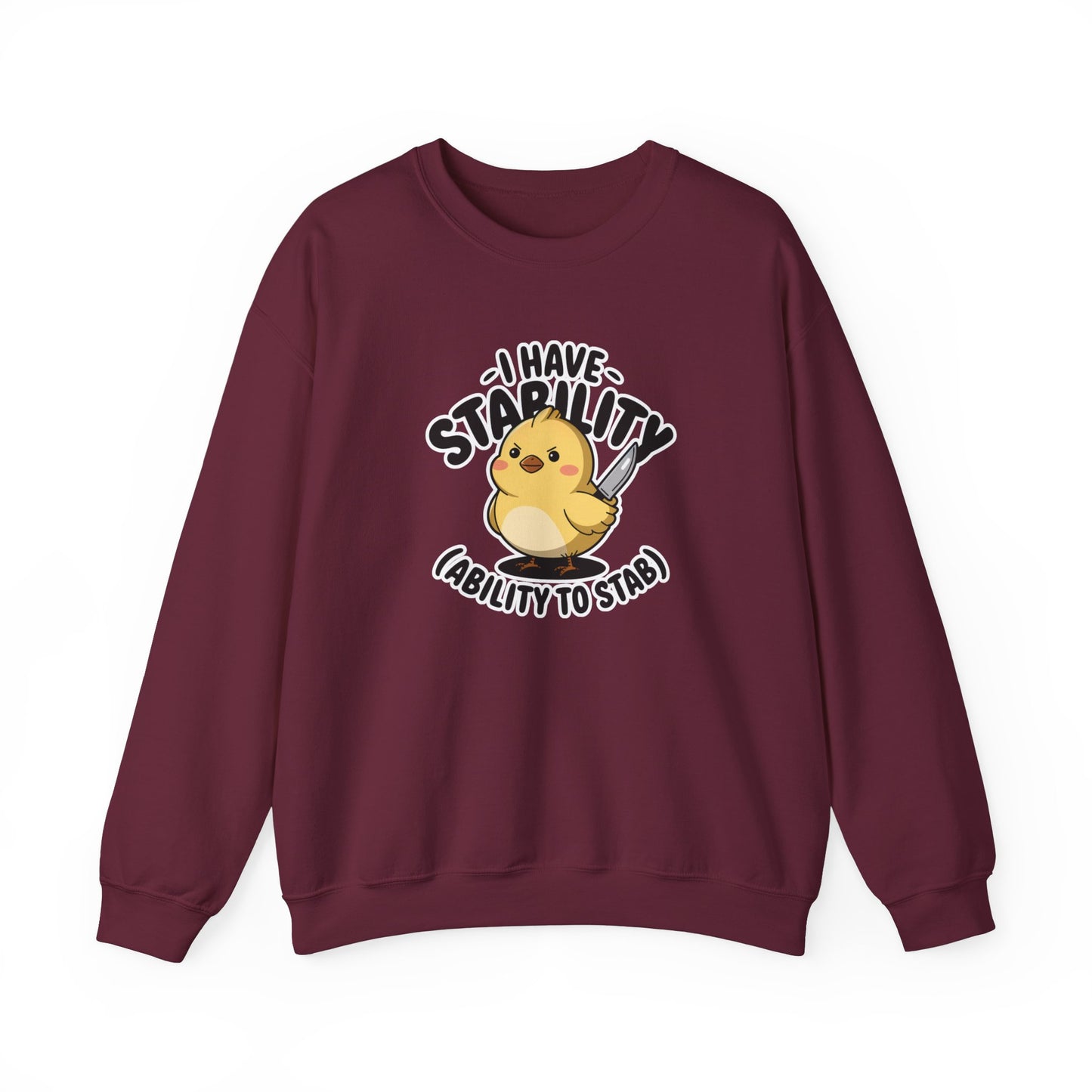 Stability Ability Stab Sweatshirt - Funny Unisex Duck Gift Shirt