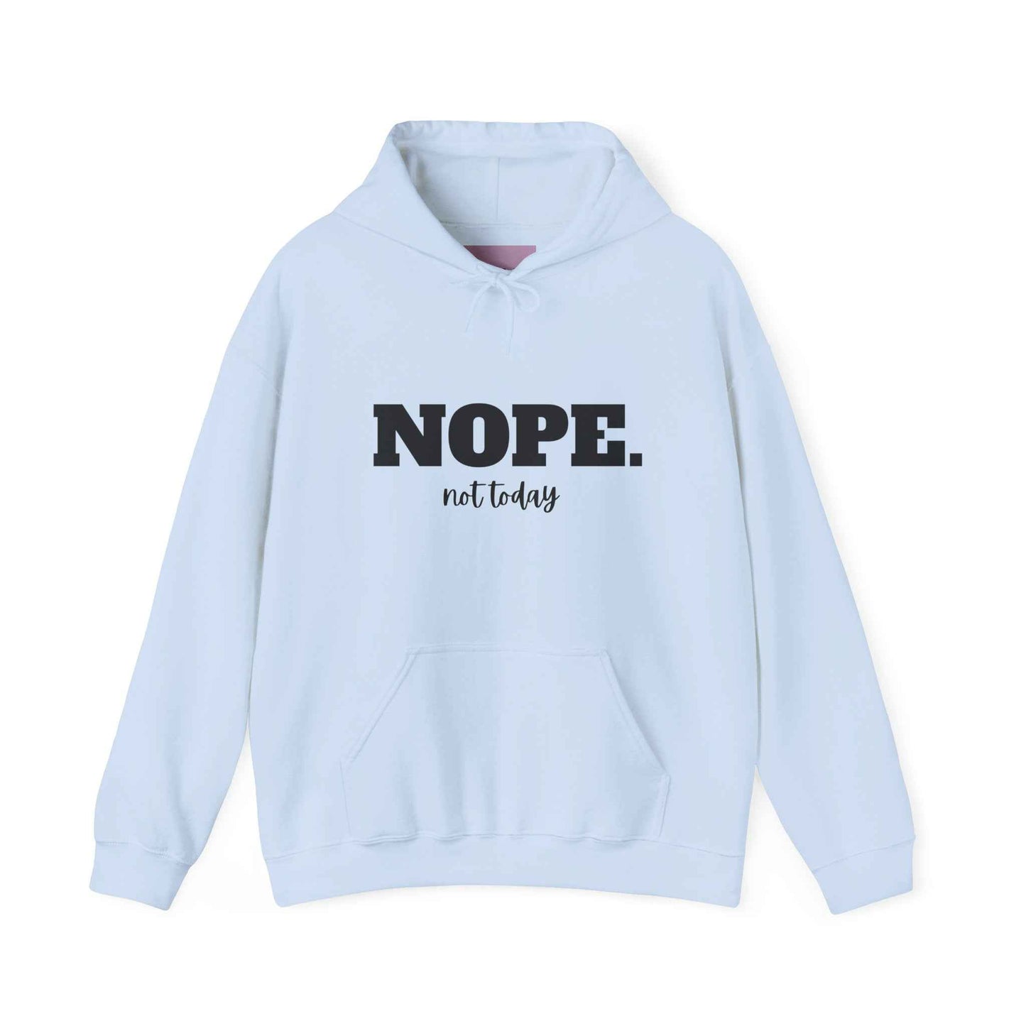 Nope Not Today Hoodie, Funny Introvert Sweatshirt, Sarcastic Gift, Cozy Pullover with Humorous Saying, Nope Varsity Aesthetic Sweatshirt - G-NIA BOUTIQUE