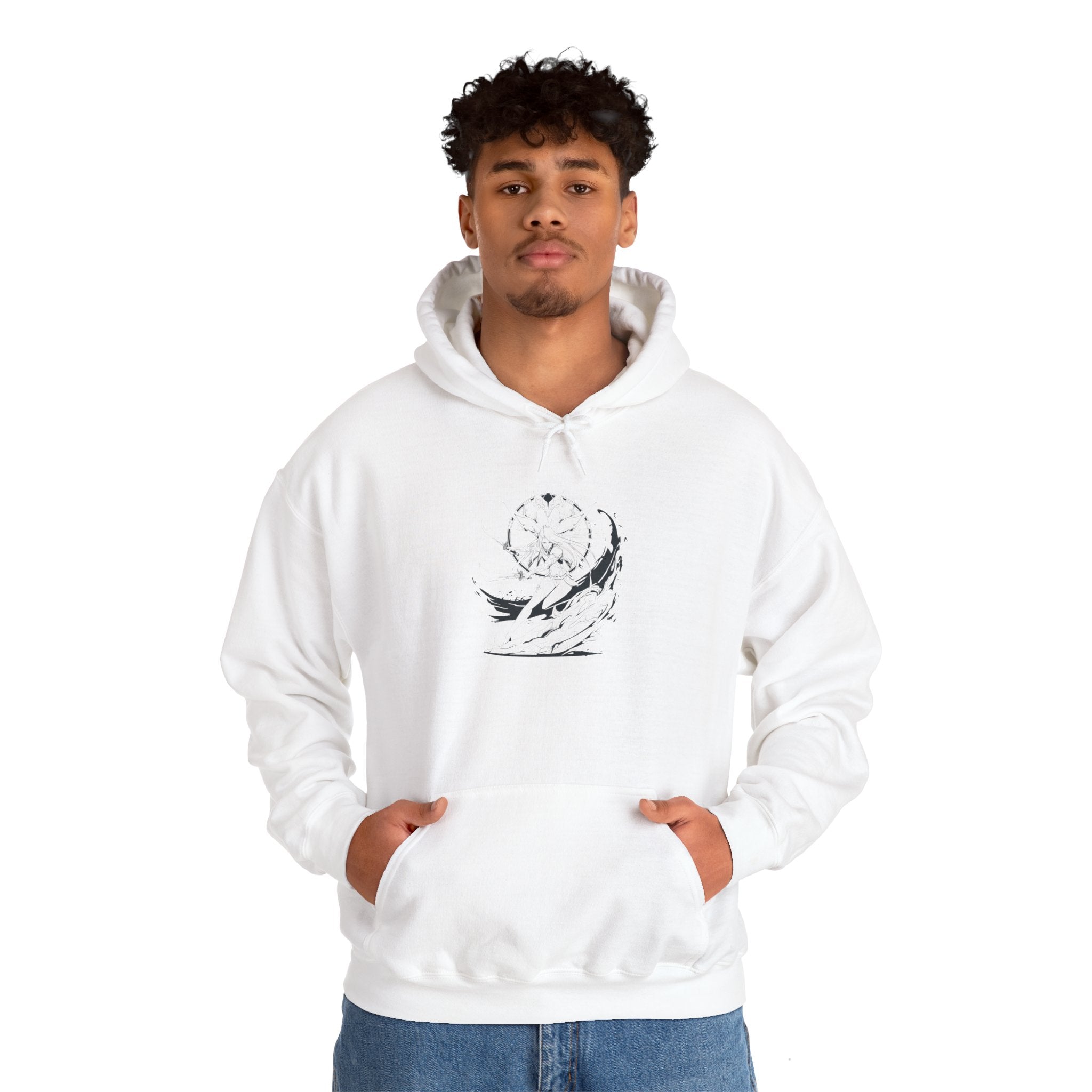 Cyber Sigilism Hoodie - Elden Ring Malenia Design Unisex Heavy Blend Hooded Sweatshirt - G-NIA BOUTIQUEproduct link