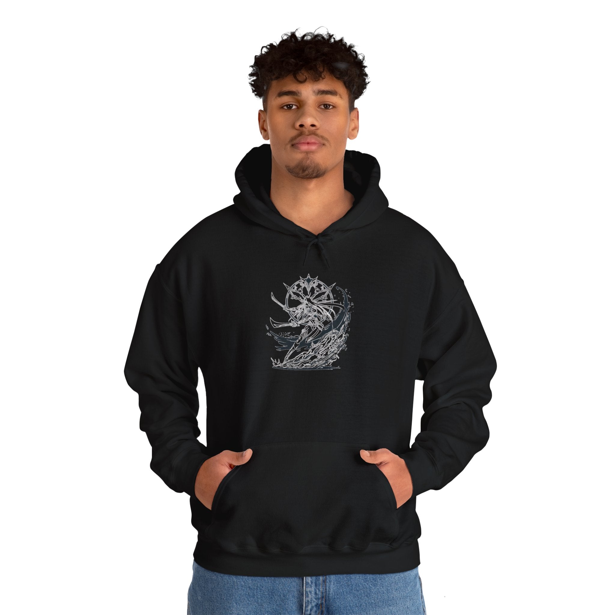 Cyber Sigilism Hoodie - Elden Ring Malenia Design Unisex Heavy Blend Hooded Sweatshirt - G-NIA BOUTIQUEproduct link