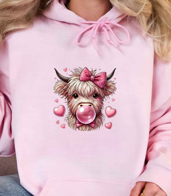 Highland Cow Hoodie - Cute Cow Print Pullover, Funny Animal Gift for Her, Cozy Sweatshirt for Wildlife Lovers - G-NIA BOUTIQUE